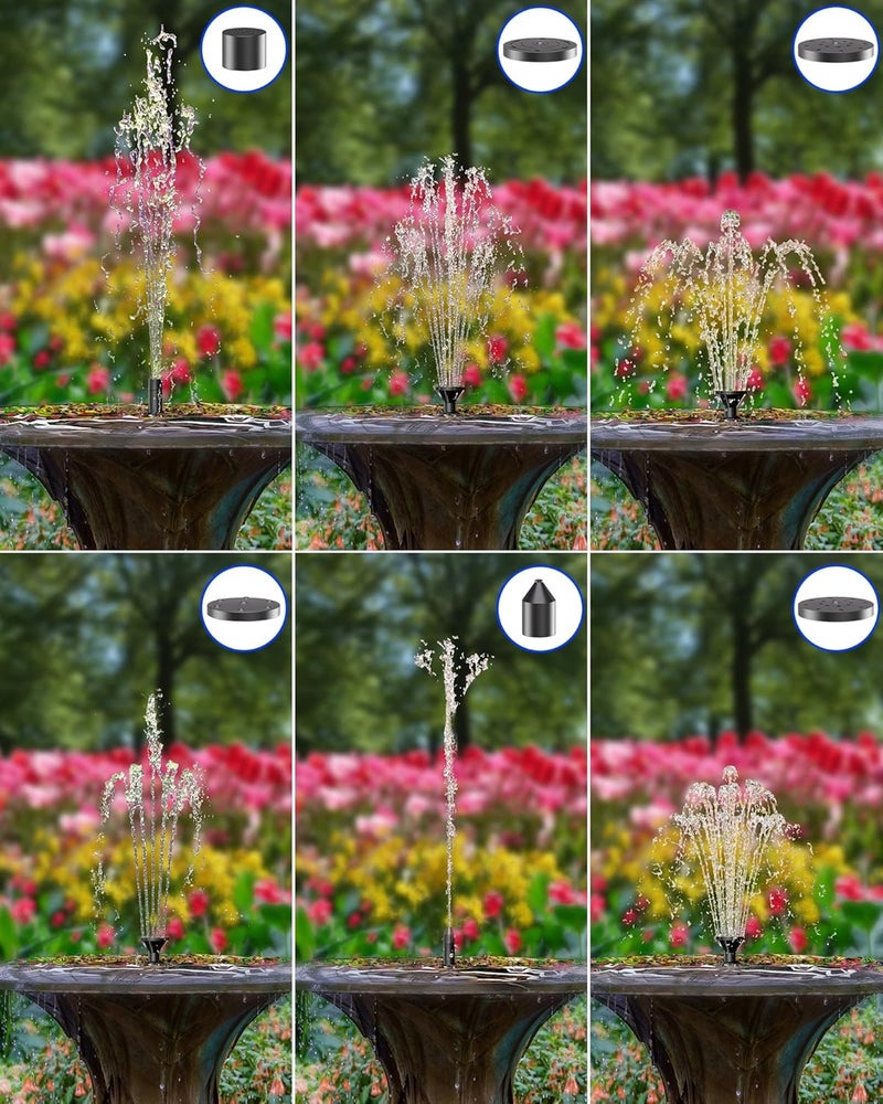 Biling Solar Fountain for Bird Bath, Solar Panel Kit Outdoor Solar Water Pump with 4ft Tubing for Hummingbird Bath, Small Pond and Fish Tank - Image 4